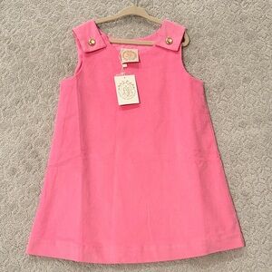 NWT Beaufort Bonnet Company Juliet Jumper in Hamptons Hot Pink Corduroy, Size 6